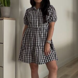 Abercrombie & Fitch Black and White Gingham Dress